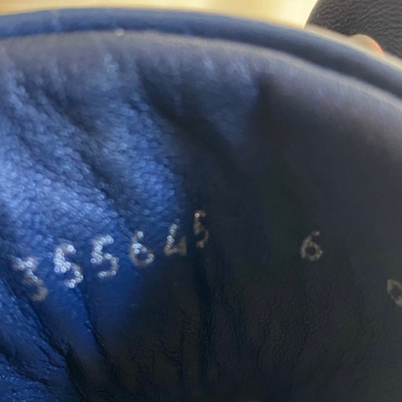 GUCCI BLUE LEATHER HI-CUT RUBBER SHOES SNEAKERS 6 - Picture 8 of 12